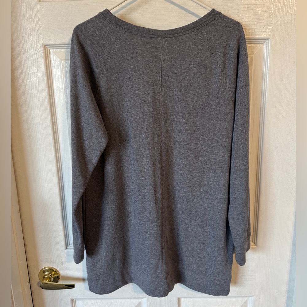 Old Navy Active Gray Tunic Sweatshirt - Picture 2 of 4